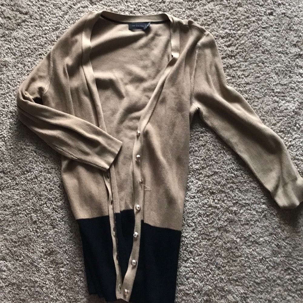 Tan and black sweater